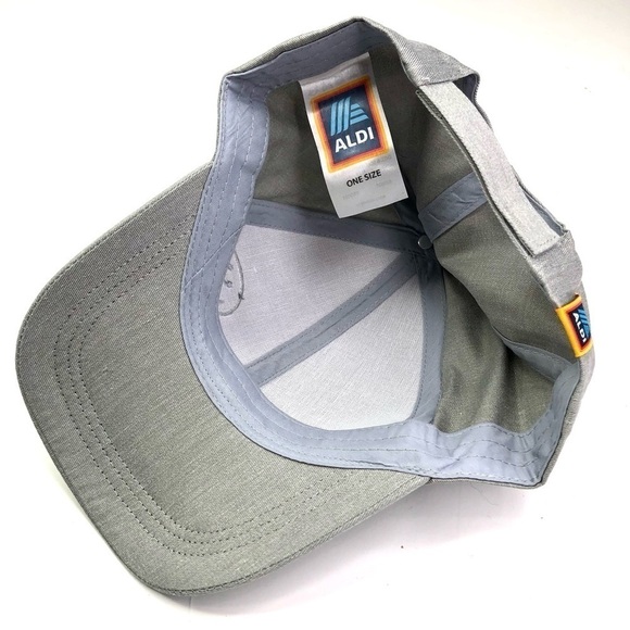 NWT ALDI Capsule Collection 2023 baseball hat cap light grey smiley face OS main image 4